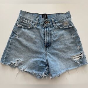 BDG Urban Outfitters Women’s A Line Jean Shorts Size 26 Light Blue Distressed